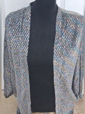 Colorfil Metallic Open Front Kimono       Size OS